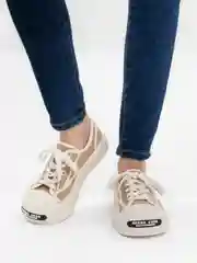 Бежевый кеды женские