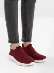 Бордовый кроссовки женские слипоны