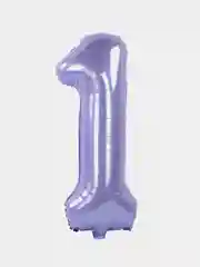 Аметистовый шар цифра фольгированный 40", цифра 1