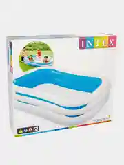 Голубой детский надувной бассейн Intex "Ванна",  262х175х56см