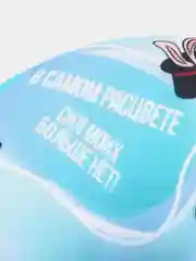 Лазурный подголовник для путешествий с приколами / подушка-антистресс для поездок с приколами