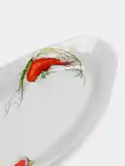 Белый селедочница, фарфор