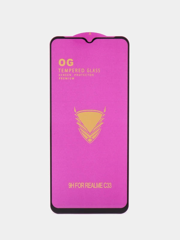 Защитное стекло OG Premium для Realme C33 с набором для наклейки