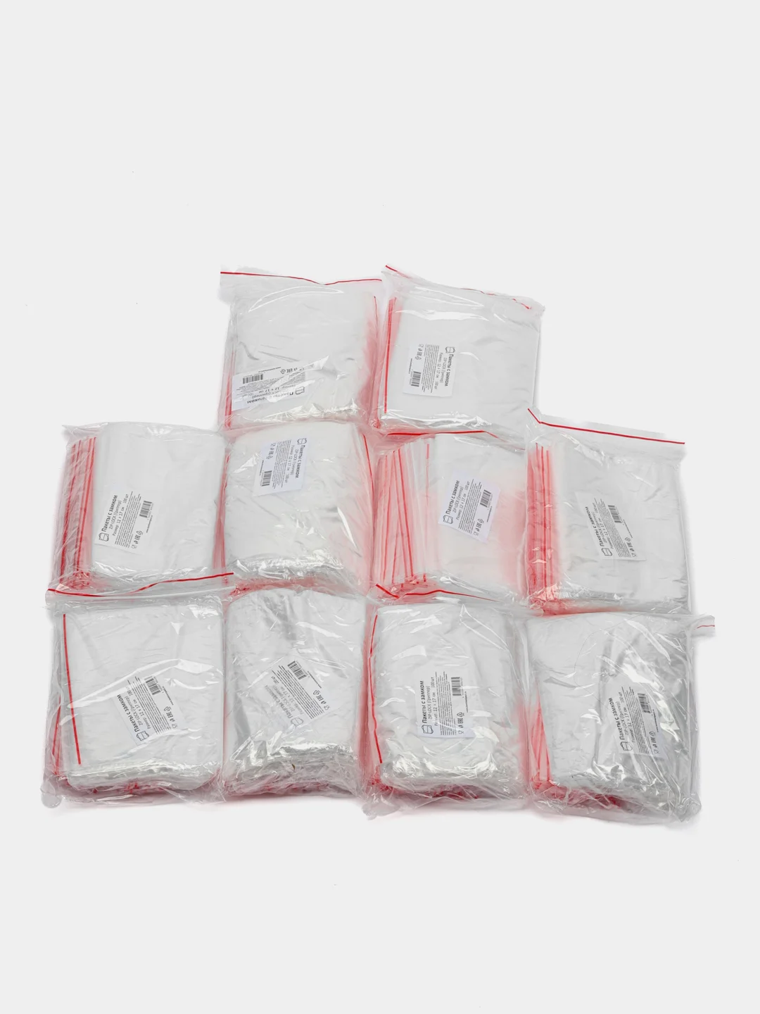Зип-лок пакеты 12 х 17 см, 100 штук, гриппер, с замком зип-лок (zip-lock)