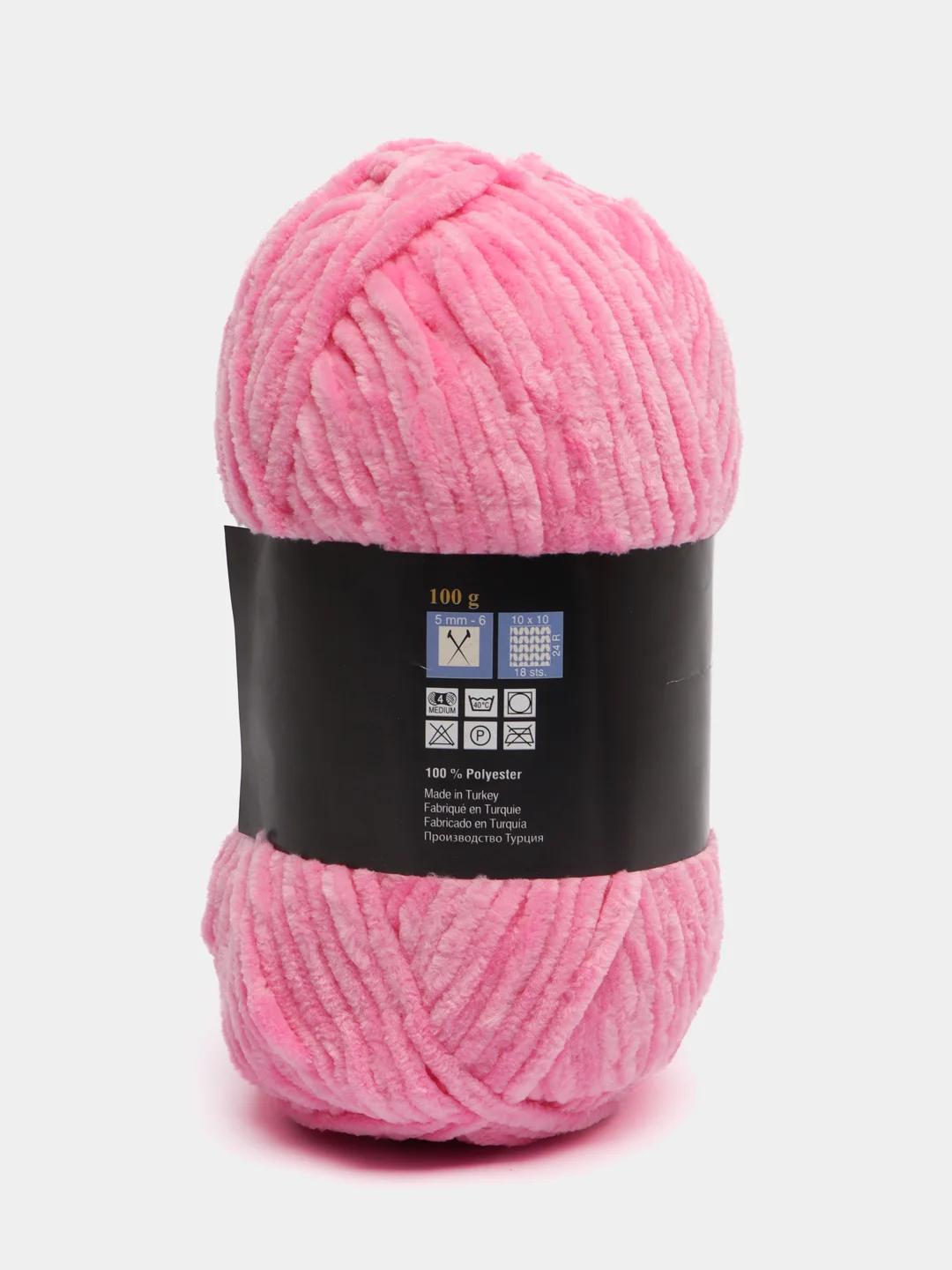 Розовый плюшевая пряжа Himalaya Bursa Chenille, 100 г, 120 м