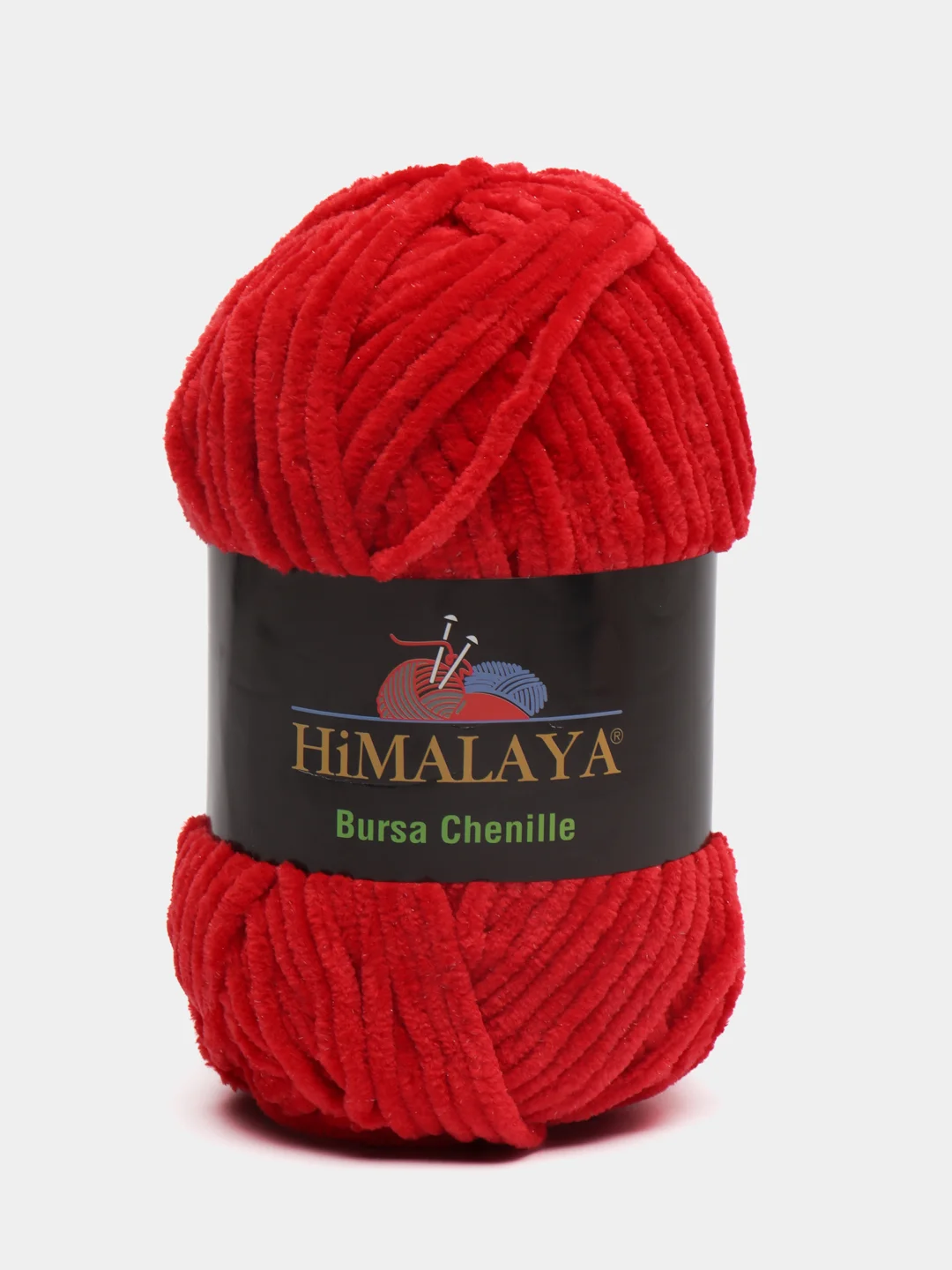 Красный плюшевая пряжа Himalaya Bursa Chenille, 100 г, 120 м