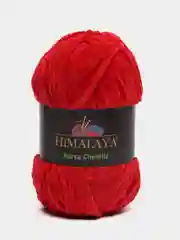 Красный плюшевая пряжа Himalaya Bursa Chenille, 100 г, 120 м