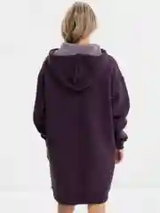Багровый худи оверсайз, удлиненная толстовка с начесом, Lilians