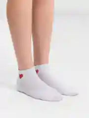Белый носки женские "Сердце"
