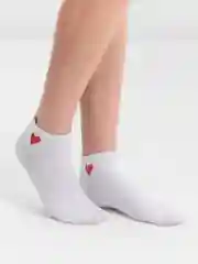 Белый носки женские "Сердце"