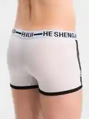 Белый мужские трусы боксеры, сетчатые