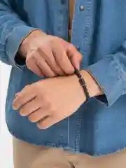 Бирюзовый браслет мужской / женский знак зодиака, из камня Агат