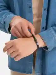 Бронзовый браслет мужской / женский знак зодиака, из камня Агат