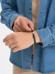 Алый браслет мужской / женский знак зодиака, из камня Агат