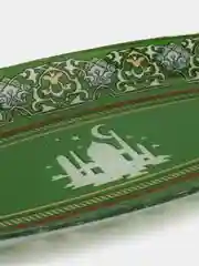 Зеленый селедочница, блюдо для рыбы, стекло