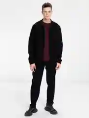 Черный мужской костюм двойка,брючный, микровельвет