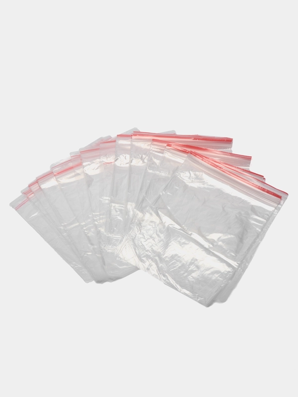 Зип-лок пакеты 20 х 25 см, 100 штук, гриппер, с замком зиплок (zip-lock)