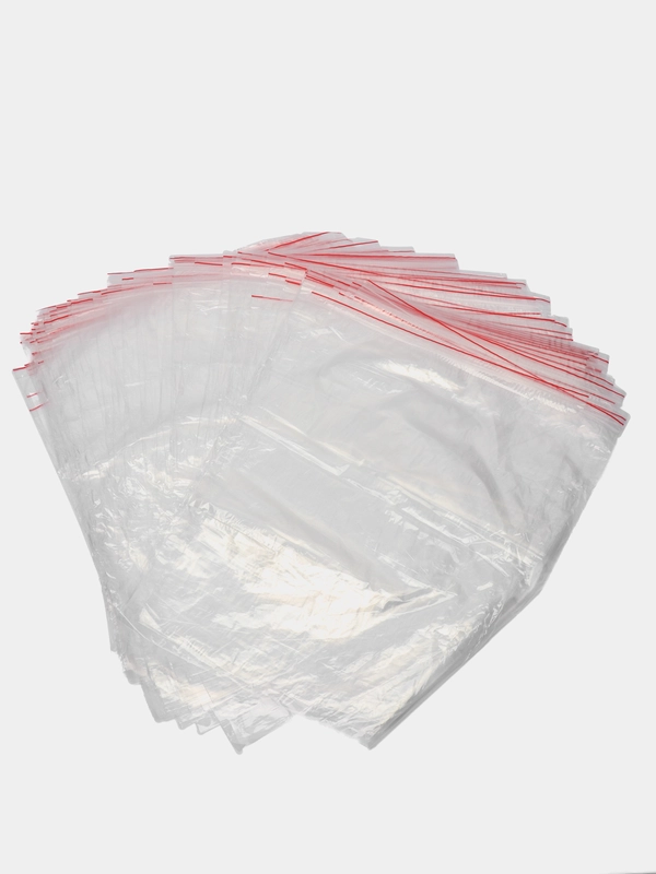Зип-лок пакеты 25 х 35 см, 100 штук, гриппер, с замком зиплок (zip-lock)