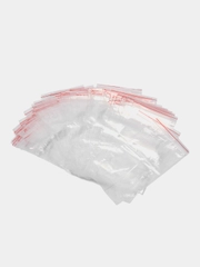 Зип-лок пакеты 8 х 12 см, 100 штук, гриппер, с замком зиплок (zip-lock)