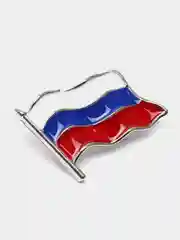 Серебряный брошь "Флаг"