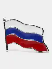 Серебряный брошь "Флаг"
