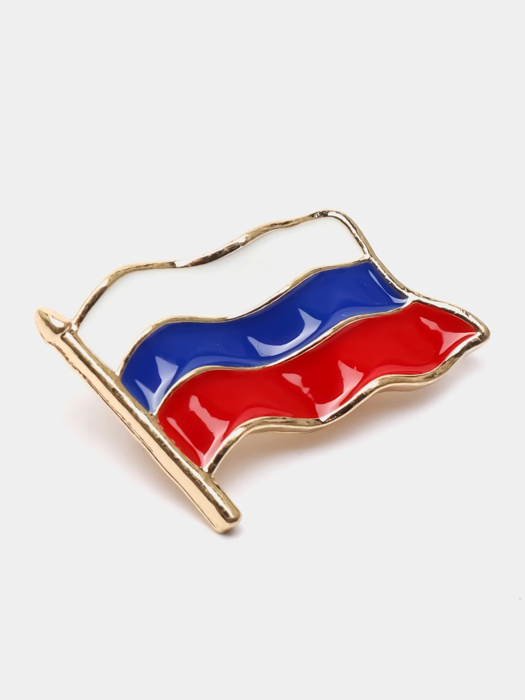 Золотой брошь "Флаг"
