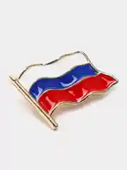 Золотой брошь "Флаг"