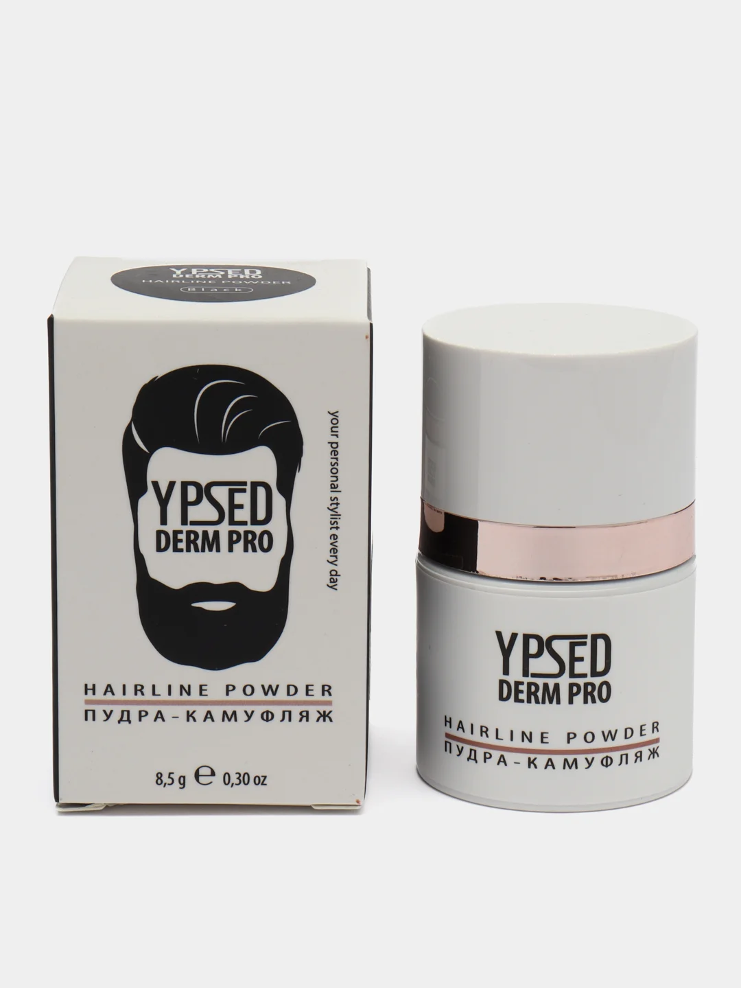 Черный пудра-камуфляж для волос Ypsed Derm PRO, 8,5 г