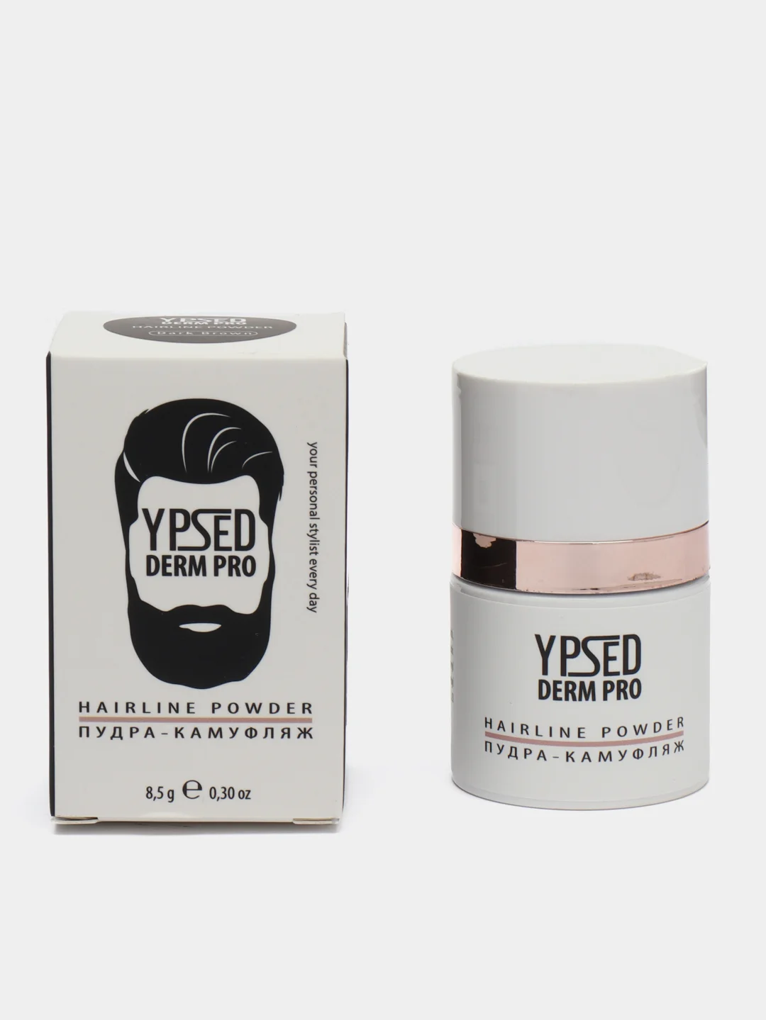 Тёмно-коричневый пудра-камуфляж для волос Ypsed Derm PRO, 8,5 г