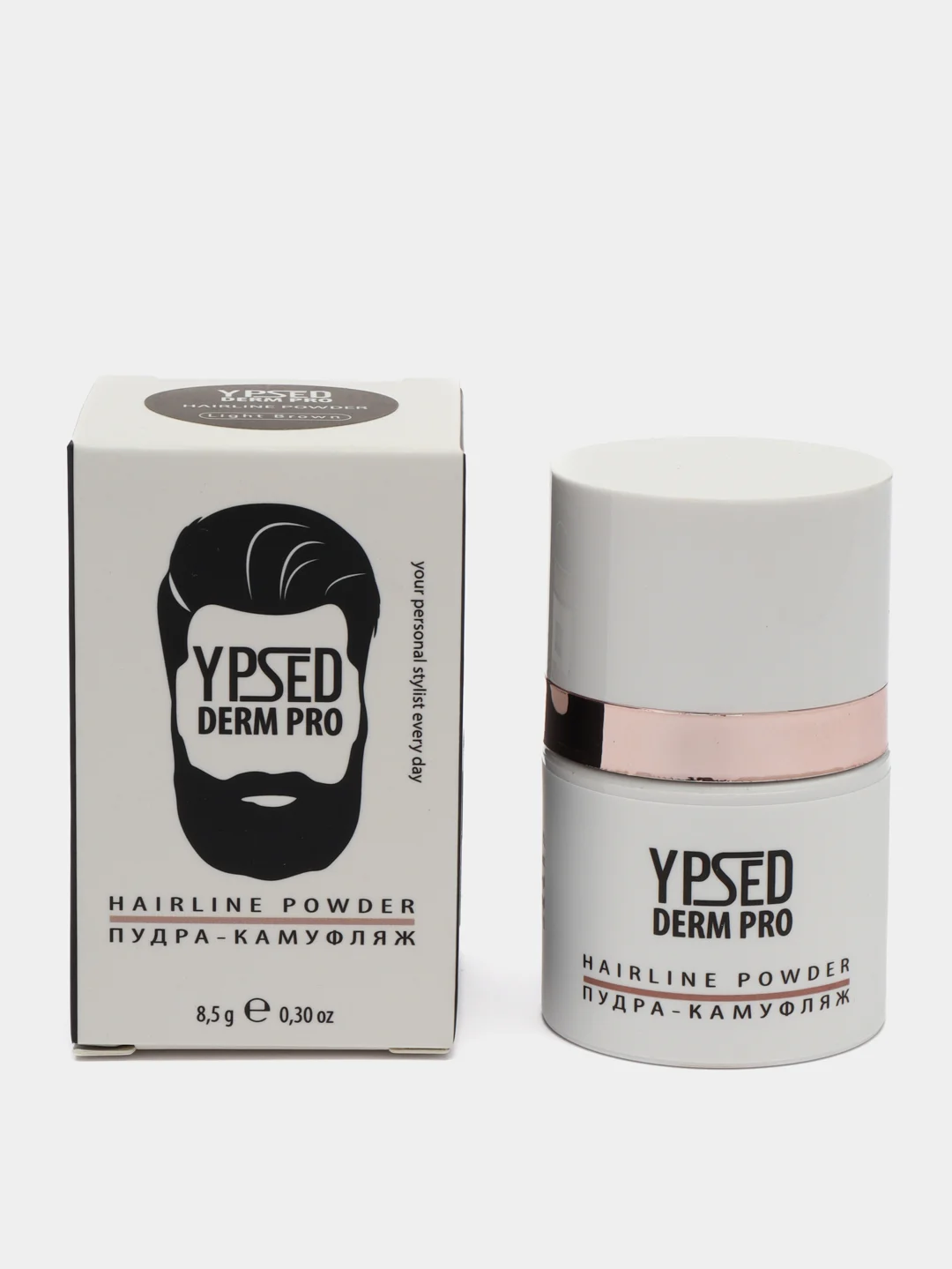 Светло-коричневый пудра-камуфляж для волос Ypsed Derm PRO, 8,5 г