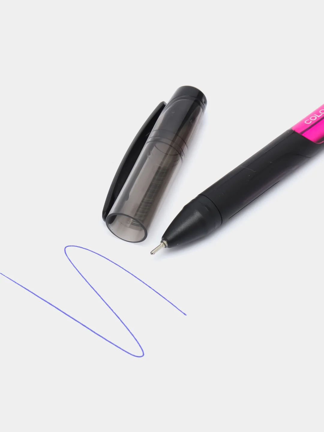 Розовый ручка шариковая "Color Zone stick" синяя, 0,7 мм