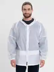 Белый куртка ветровка дождевик, унисекс