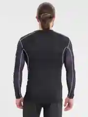 Черный лонгслив, футболка спортивная, рашгард мужской