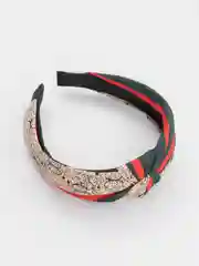 Красный ободок-чалма для волос