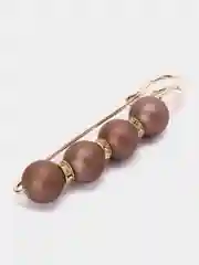 Тёмно-коричневый брошь женская