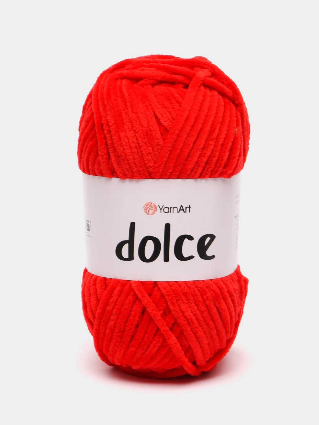 Красный пряжа плюшевая YarnArt Dolce (ЯрнАрт Долче)