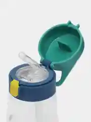 Зеленый бутылка для воды детская, с трубочкой, BPA Free, непроливайка, 500 мл, от 3 лет