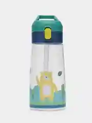 Зеленый бутылка для воды детская, с трубочкой, BPA Free, непроливайка, 500 мл, от 3 лет