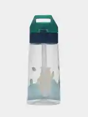 Зеленый бутылка для воды детская, с трубочкой, BPA Free, непроливайка, 500 мл, от 3 лет