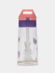 Кораллово-розовый бутылка для воды детская, с трубочкой, BPA Free, непроливайка, 500 мл, от 3 лет