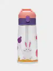 Кораллово-розовый бутылка для воды детская, с трубочкой, BPA Free, непроливайка, 500 мл, от 3 лет