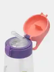 Кораллово-розовый бутылка для воды детская, с трубочкой, BPA Free, непроливайка, 500 мл, от 3 лет