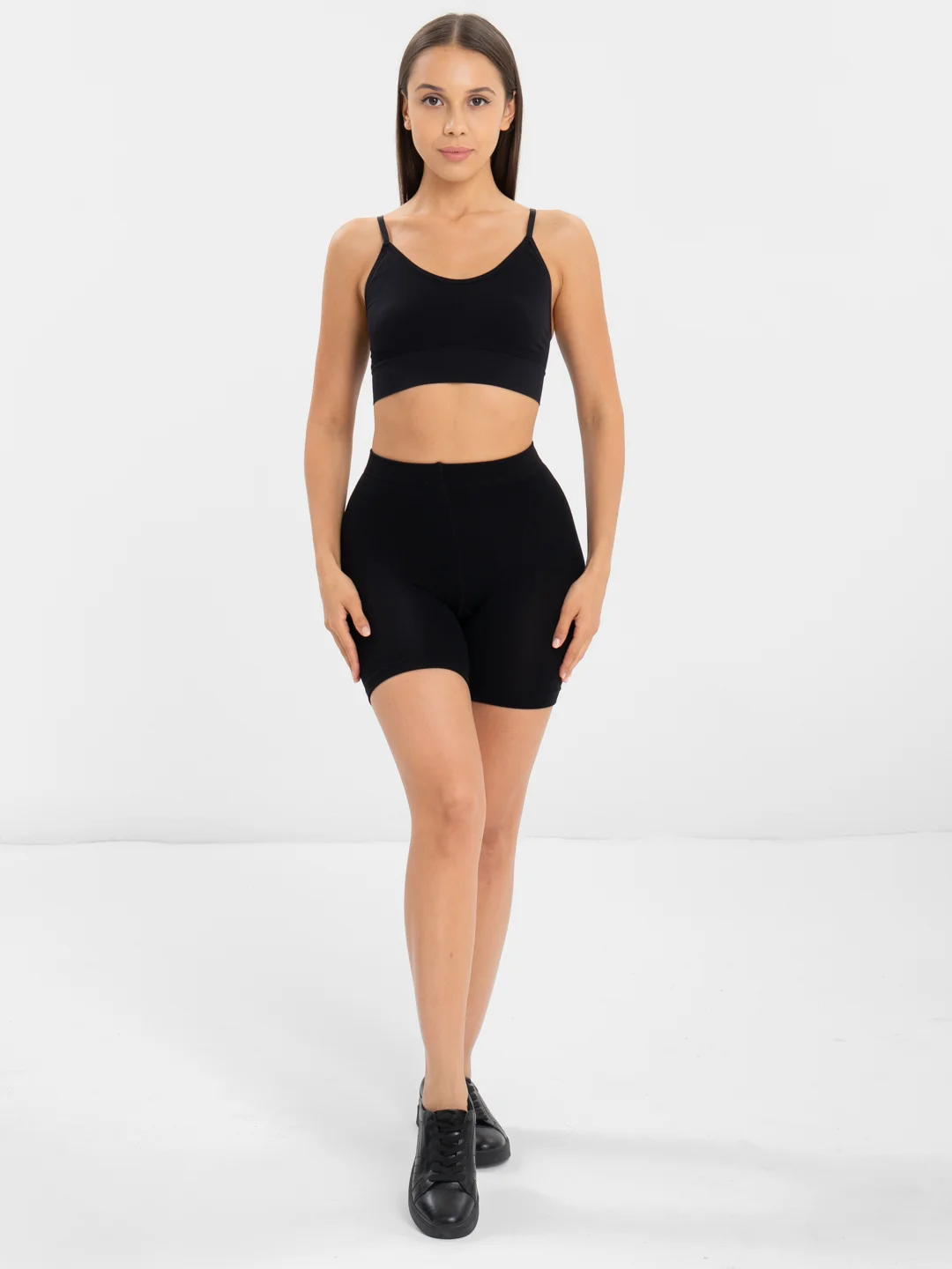Черный теплые шортики из микрофибры с мягким флисовым ворсом, Minimi Piuma 260 Shorts