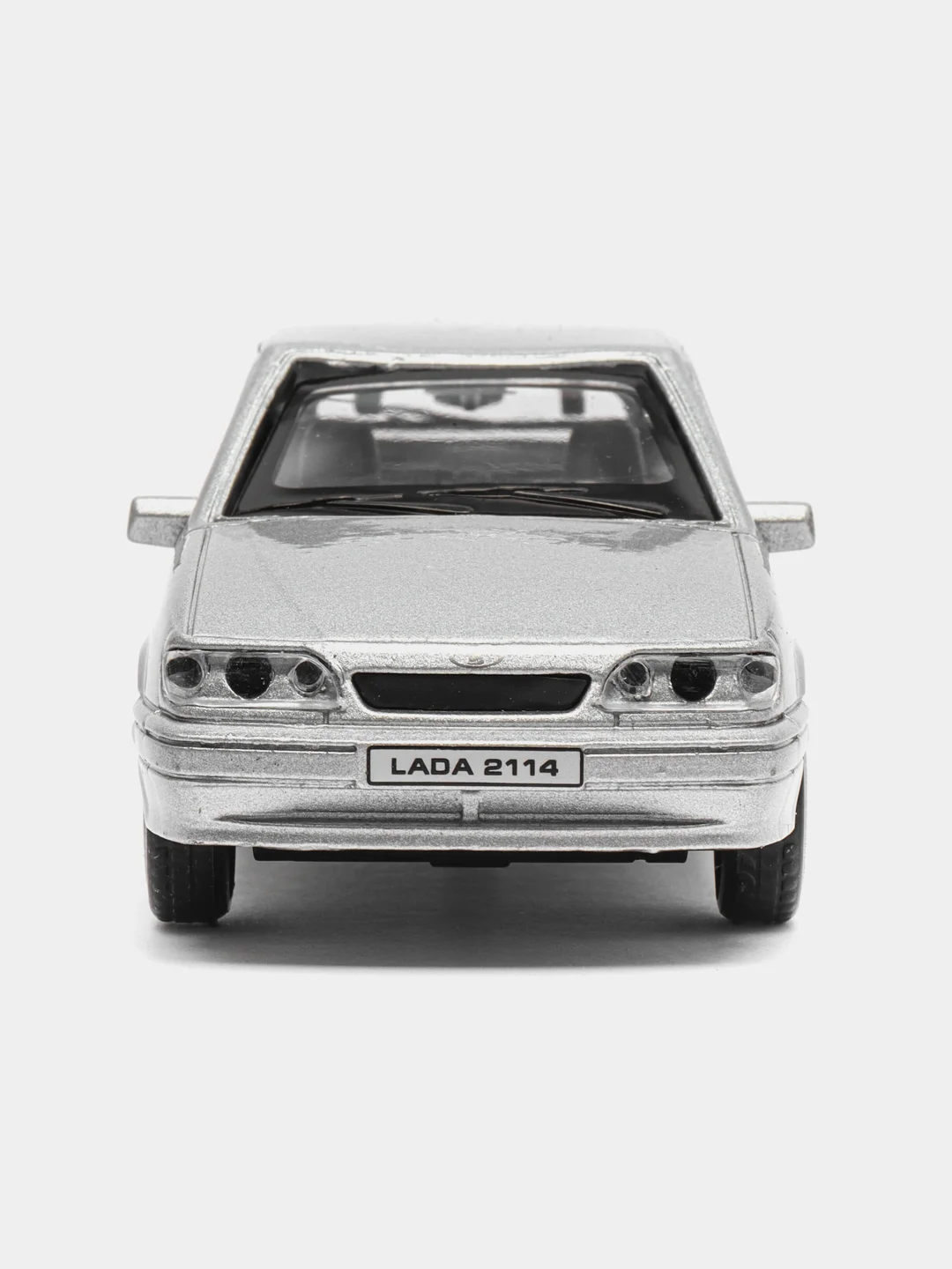 Серый металлик машина LADA-2114 12 см, Технопарк, металлическая, открываются передние двери и багажник