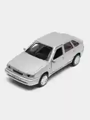 Серый металлик машина LADA-2114 12 см, Технопарк, металлическая, открываются передние двери и багажник