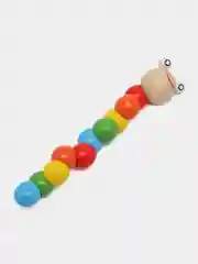 Детская игрушка гусеница из дерева, деревянная, разноцветная, 20 x 2 см / головоломка гусеница