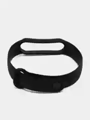 Силиконовый ремешок для Xiaomi Mi Band 5 / 6 / 7 Черный цвет