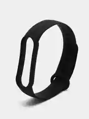 Силиконовый ремешок для Xiaomi Mi Band 5 / 6 / 7 Черный цвет