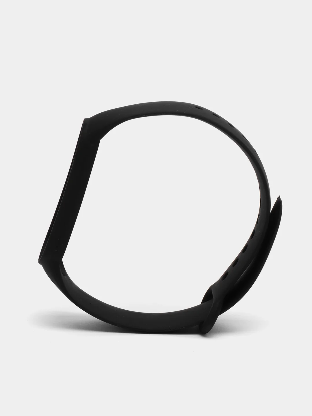 Силиконовый ремешок для Xiaomi Mi Band 5 / 6 / 7 Черный цвет