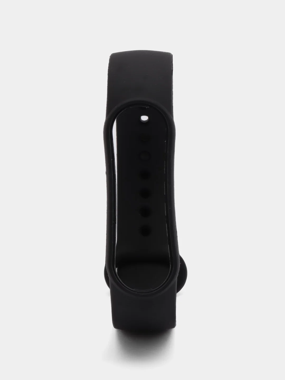 Силиконовый ремешок для Xiaomi Mi Band 5 / 6 / 7 Черный цвет